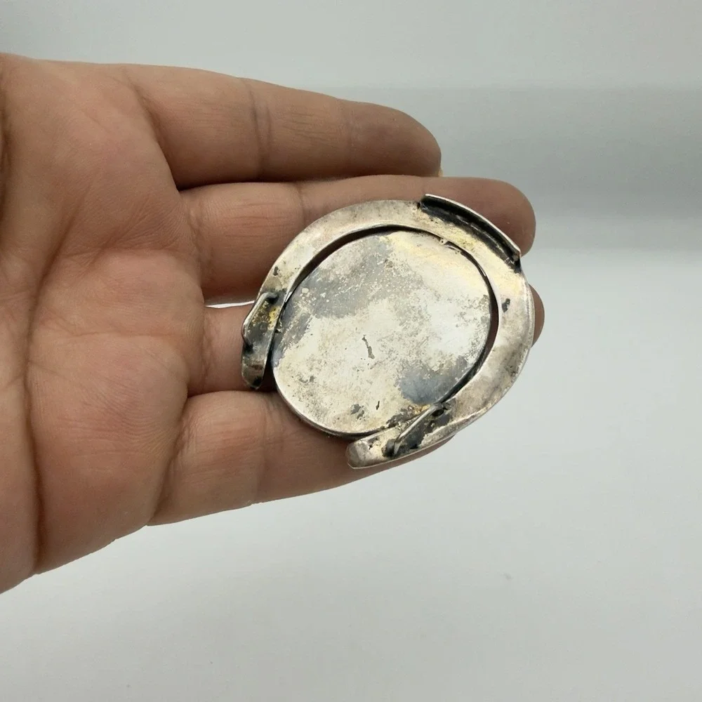 Antique Victorian Sterling Silver Pendant Converted Vesta Case Equestrian Read